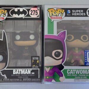Funko POP Super Heroes Batman 1989 80th Anniversary Figure 275 & Catwom…‎